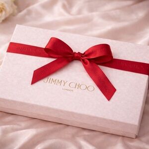 Jimmy Choo gift Box with Red Ribbon